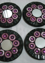 black-pink-mirrorred-coasters