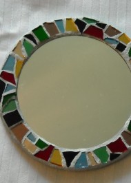 Mosaic coasters Chip Rimmed Mirrors