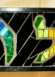 Mosaic Glass Shalom-wall-piece