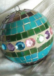 Turquoise multi-jewel  oversize ornament