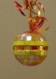 Orange jewel ornament